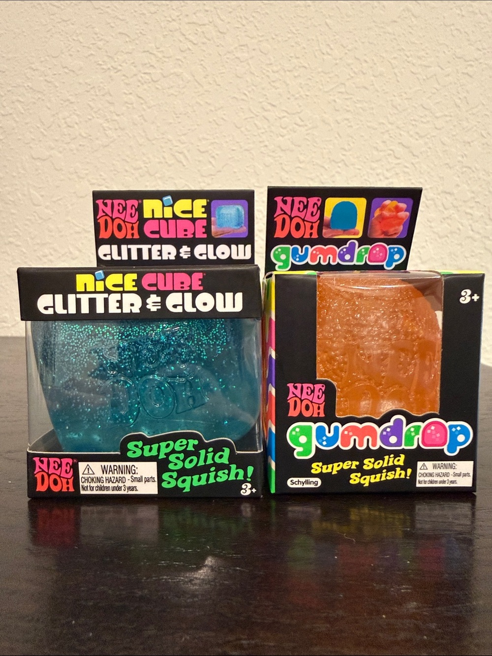 Needoh gumdrop & nice cube glitter & glow